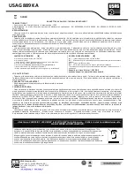 Предварительный просмотр 12 страницы USAG 889 KA Safety Instructions