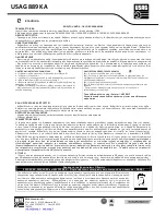 Предварительный просмотр 14 страницы USAG 889 KA Safety Instructions