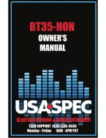 Preview for 1 page of USASPEC BT35-HON Owner'S Manual