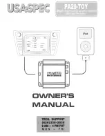 USASPEC PA20-TOY Owner'S Manual preview