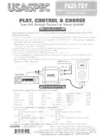 Preview for 16 page of USASPEC PA20-TOY Owner'S Manual