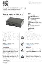 Preview for 1 page of USB-Nachruesten 4301 Installation Manual And User'S Manual