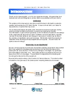 Preview for 2 page of USC LPV100 Operator'S Manual