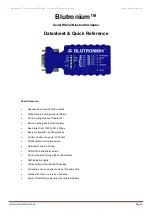 Preview for 1 page of Usconverters Blutronium B-TRON 5000 Datasheet & Quick Reference