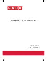 Preview for 1 page of usha FH 1212 PTC Instruction Manual