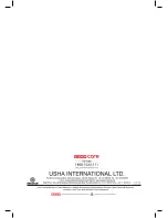 Preview for 8 page of usha FH 423 Instruction Manual