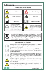 Preview for 3 page of Ushio 9500037 Operating Manual