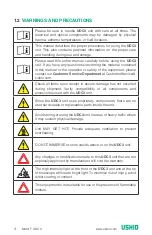 Preview for 4 page of Ushio MIDORI UDC3 Operating Manual