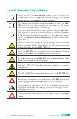 Preview for 4 page of Ushio Midori UDC365 Operating Manual