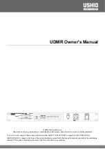 Предварительный просмотр 1 страницы Ushio UDMR Owner'S Manual