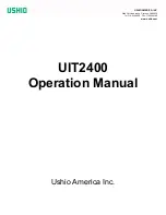 Ushio UIT2400 Operation Manual preview