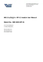 Preview for 1 page of usi WM-BAN-MT-41 User Manual