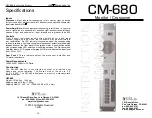 Предварительный просмотр 2 страницы Usl CM-680 Instruction Manual