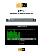 Usl DAX-16 Installation And Operation Manual preview