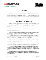 Предварительный просмотр 4 страницы USMOTORS NEMA Eline Series Installation And Maintenance Manual