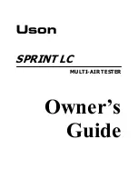 Preview for 1 page of Uson SPRINT LC Owner'S Manual