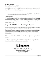 Preview for 3 page of Uson SPRINT LC Owner'S Manual