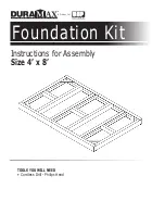 Preview for 1 page of USP Duramax Foundation Kit Instructions For Assembly