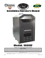 USSC Clayton 1600EF Installation & Operator'S Manual preview