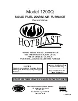 USSC Hotblast 1200Q Owner'S Manual preview