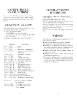 Preview for 16 page of USWest USW1 Owner Operating Instructions