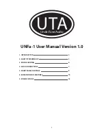 Preview for 1 page of UTA UNFa-1 User Manual