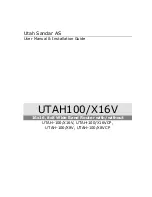 Preview for 1 page of Utah Sandar UTAH-100/X16V User Manual & Installation Manual