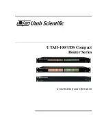 Preview for 1 page of UTAH SCIENTIFIC UTAH-100/UDS 10x10 System Setup And Operation