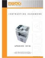 Предварительный просмотр 1 страницы Utax CD 1016 Instruction Handbook Manual