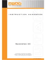 Utax Faxsystem Instruction Handbook Manual preview