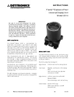 Preview for 3 page of UTC Fire and Security DET-TRONICS FlexVu UD10 Instructions Manual