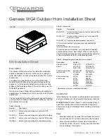 UTC Fire and Security Edwards Genesis WG4 Series Installation Sheet preview