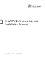 Preview for 1 page of UTC Fire and Security Interlogix NX-535N-V3 Installation Manual