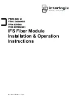 Preview for 1 page of UTC Fire and Security interlogix VT9930WDM Installation & Operation Instructions