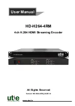 UTE Electronic HD-H264-4RM User Manual preview