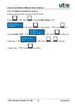 Preview for 22 page of UTE Electronic UH2-44-SET User Manual