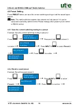 Preview for 23 page of UTE Electronic UH2-44-SET User Manual