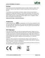 Preview for 2 page of UTE UH-4U User Manual