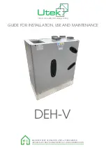 Preview for 1 page of UTEK DEH 1 Manual For Installation, Use And Maintenance