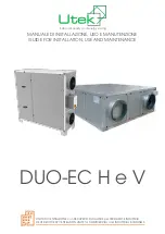 UTEK DUO-EC H e V Manual For Installation, Use And Maintenance предпросмотр