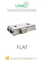 Preview for 1 page of UTEK FLAT Manual For Installation, Use And Maintenance