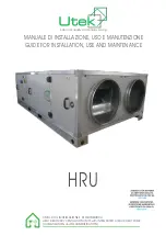 Preview for 1 page of UTEK HRU Manual For Installation, Use And Maintenance