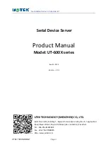 Preview for 1 page of UTEK UT-600 Series Product Manual