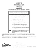 Предварительный просмотр 1 страницы UTICA BOILERS DV User'S Information Manual