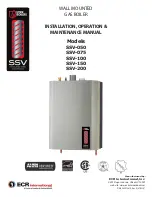 Preview for 1 page of UTICA BOILERS SSV-050 Installation, Operation & Maintenance Manual