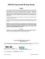 Preview for 2 page of UTICOR PMD 200 User Manual