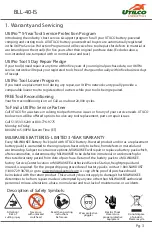 Предварительный просмотр 3 страницы UTILCO BLL-40-IS Instruction Manual