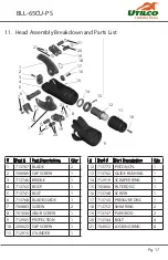 Предварительный просмотр 17 страницы UTILCO BLL-65CU-PS Instruction Manual