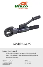 Preview for 1 page of UTILCO UM-25 Instruction Manual