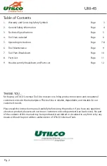 Preview for 2 page of UTILCO UM-45 Instruction Manual